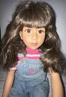 1997 My Twinn 23 Inch Posable Doll Brown Hair and Eyes Overalls