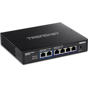 TRENDnet TEG-S762 6-Port 10 G Desktop Switch Lüfterlos Wandmontierbar 2.5G RJ-45