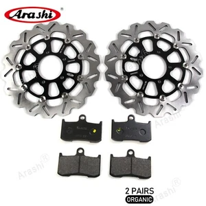 Front Brake Rotors Brake & Pads For Kawasaki Z800 / Z800E / ABS 2013 - 2016 BK - Foto 1 di 15