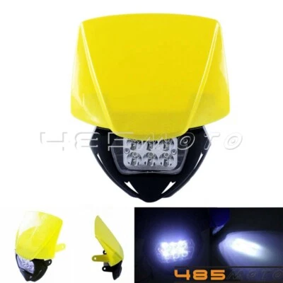 Kit de carenado de faros LED para Suzuki RM250 RM400 RMX250 RMZ250 DRZ Dirt Pit Bike Foto 1 de 4
