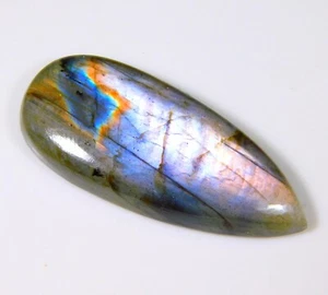 44.Ct 100% Natural Multi Purple Fire Labradorite Pear Cabochon Gemstone DF=346 - Picture 1 of 4