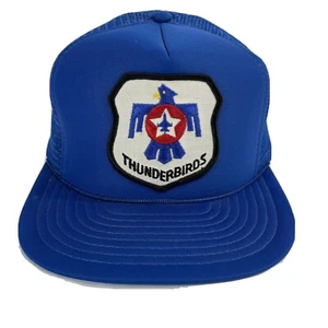 VTG Thunderbirds USAF Blue Trucker Snapback Hat Blue NWOT - Picture 1 of 10