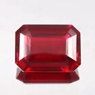 Certified 11.60Ct Natural Ruby Emerald Cut Burma Pigeon Blood Red Loose Gemstone