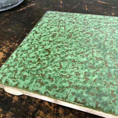 Vintage MALKIN JOHNSON Panton Era GREEN England 60s 70s MID-CENTURY Modern TILE Cover