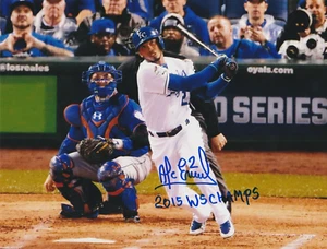 ALCIDES ESCOBAR  KANSAS CITY ROYALS  2015 WS CHAMPS  ACTION SIGNED 8x10 - Picture 1 of 1