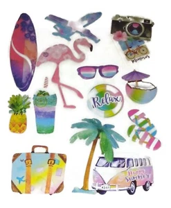 Urlaub Relax - Crafter's Square 3D Pop Up Sammelalbum Handwerk Aufkleber SALE - Bild 1 von 1