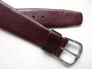 Bordeaux rot ""offenes Ende"" 19mm Vintage Leder Uhrenband Armband - Bild 1 von 6