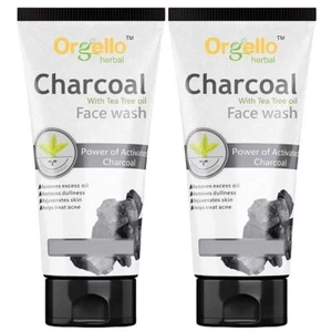 Orgello Charcoal Face Wash With Tea Tree Oil Pack Of 2 Each 100 ML - Picture 1 of 6