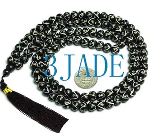 34" Hand Carved Tibetan 108 Bone Prayer Beads Mala - Picture 1 of 2