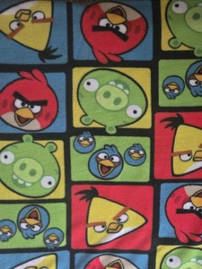 Angry Birds Fleece Fabric 1 3/4 Yards New RARE - Picture 1 of 1
