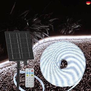 ZAIYW 10M Solar LED Streifen Aussenbereich IP68 Wasserdicht, 200LEDs Strip - Bild 1 von 8