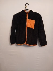 Youth Winter Fuzzy Zip Up Coat Black Size 10/11/XL - Picture 1 of 6