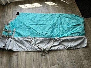 Chicks Saddlery RR1850 TURNOUT WATERPROOF HORSE BLANKET TEAL - Size 81” TACK - Picture 1 of 5