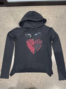 Sudadera con Capucha All Saints Negra Corazón Sangrante Talla S Allsaints - Imagen 1 de 5