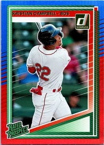 2025 Panini Donruss - Rated Prospects Kristian Campbell #151 Blue and Red RC) - Picture 1 of 2