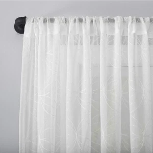 Nr.918 Tamaryn bestickt Rankgitter transparent Gardine Panel Tasche Stange.  50" x 84"  - Bild 1 von 9