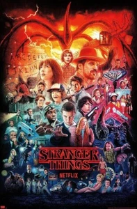 Netflix Stranger Things - Poster da parete tre stagioni un foglio, 22,37" x 34,00" - Foto 1 di 7