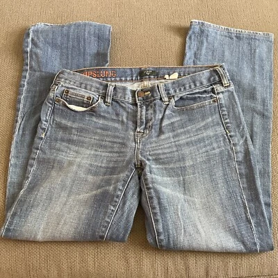 Jeans J Crew elásticos para mujer 30r azules capsulgados elásticos azules denim informales con cremallera usados en excelente estado Foto 1 de 4