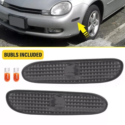 Par de luces de señalización laterales de parachoques delantero de humo lámpara para Dodge Neon 2000-2005 diestro y derecho Foto 1 de 4