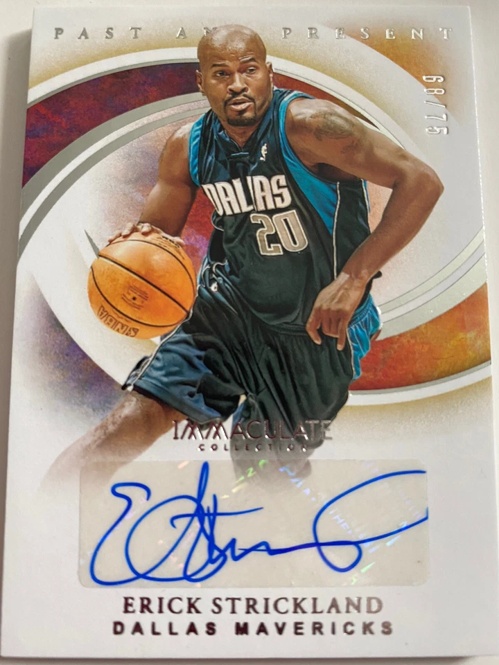 Erick Strickland 2019/20 Immaculate Collection Past And Present Auto /75 - Image 1 of 1