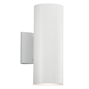 Kichler 9244WH Outdoor 2-Light 12" Small Wall Light in White - Picture 1 of 2