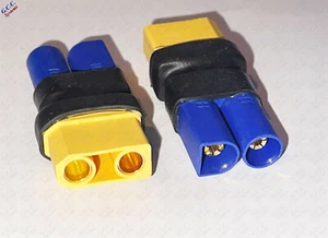 Convert LiPo EC5 Batteries To XT90 Connectors / ESC - Set of 2 - Brand New - Picture 1 of 3