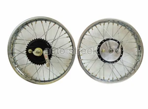 Rin De Rueda Vintage De 19" Completo Con Radios Mitad Y Ancho De Eje BSA Enfield - Imagen 1 de 4