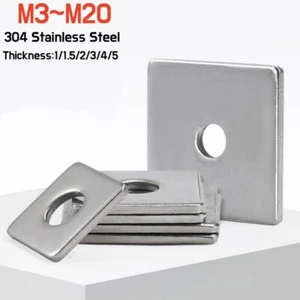 Square Plate Washer A2 Stainless M4M5M6M8M10M14M16M18M20 Thicken Square Gasket - Picture 1 of 8