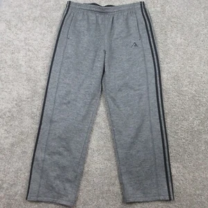 Adidas Sweatpants Mens Extra Large Gray Heather 3 Stripe Fleece Climawarm Logo - Picture 1 of 12