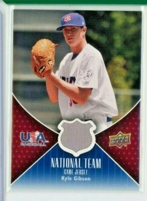 2009 Upper Deck USA National Team Game Jersey Insert Kyle Gibson #USA-KG - MINT - Image 1 of 2