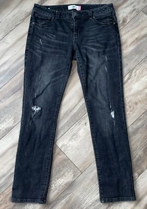 Cabi Slim Boyfriend Mid Rise Damenjeans Größe 6 – schwarz - Bild 1 von 8