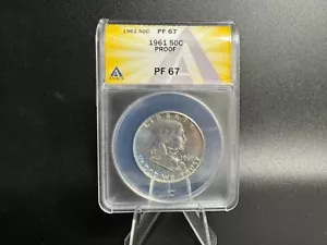 1961 - ANACS - PF67 - Mezzo dollaro Franklin - Proof - Foto 1 di 4