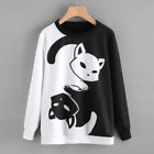 Yin-Yang Cat Sweatshirt