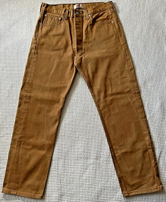 Vintage Levis 501 jeans mustard yellow 34x32 (meas 32"x29.5") - Image 1 of 4