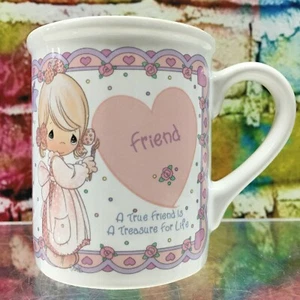 PRECIOUS MOMENTS A True Friend Is A Treasure For Life Coffee Mug BFF Best Buddy - Picture 1 of 12