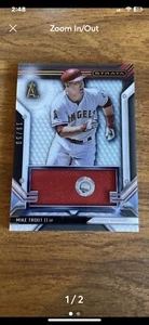 2016 Topps Strata Clearly Authentic Patch Card #CAR-MTR Mike Trout No 16/ 50 - Picture 1 of 3