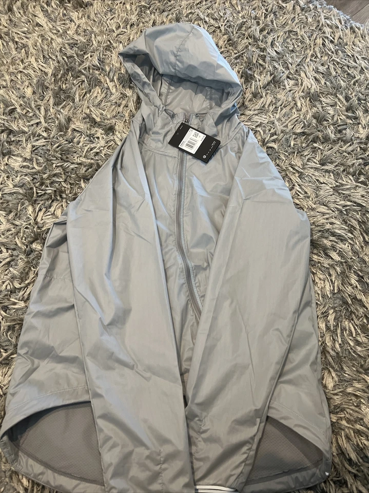 Nike XL Womens Shield Running Jacket Cj5077 073 Grey Runway Reflective