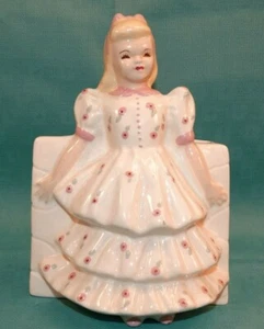 SCHÖNE VINTAGE KERAMIK MÄDCHEN KOPF VASE FIGUR ÜBERTOPF CALIFORNIA? - Bild 1 von 8