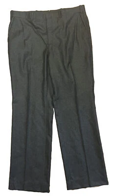 Pantalones de vestir vintage nuevos con etiquetas para hombre Finissimo "72's" gris gabardina 100 % lana talla 38W Foto 1 de 4