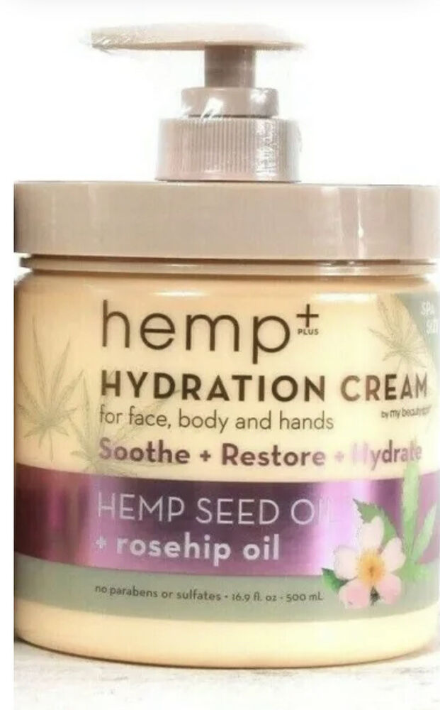 Hemp Plus 16.9 Oz Hemp Seed & Rose Hip Oil Soothe Hydration Cream