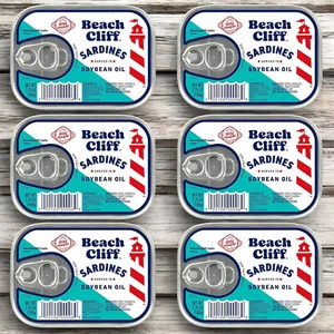 Beach Cliff Wild Caught Sardines in Soybean Oil, 3.75 Oz Can - Varieties Avail. - Picture 1 of 20