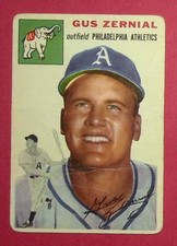 1954 Topps Baseball Card #2 Gus Zernial