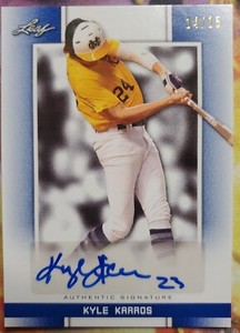 2019 Leaf Perfect Game National Showcase Auto Blue #14/15 Kyle Karros Auto