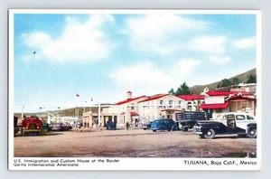 Postcard Mexico Baja California Tijuana Border 1950s Unposted Chrome - Picture 1 of 2