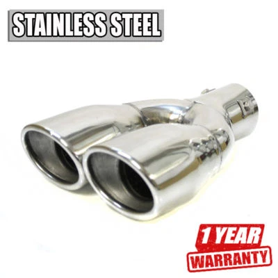 Dividido Escape Punta de Corte Amortiguador Tubo para Opel Tigra Vectra Signum - Imagen 1 de 4