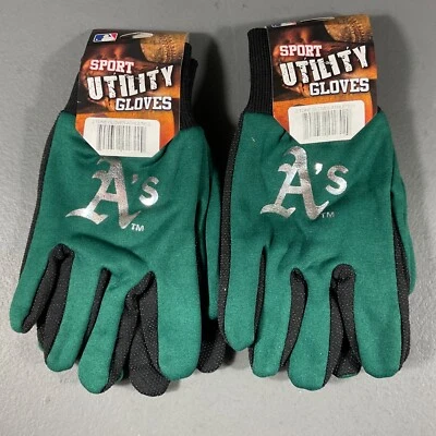 Guantes utilitarios de equipo de dos tonos Oakland Athletics MLB béisbol duraderos LOTE DE 2 Foto 1 de 4