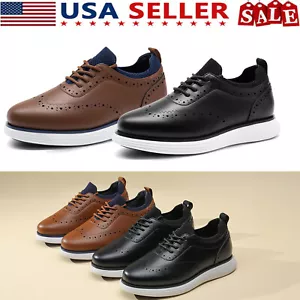 Bruno Marc Boy's Dress Sneakers MaxFlex Oxfords Casual Wingtip Lace-Up Shoes - Picture 1 of 17
