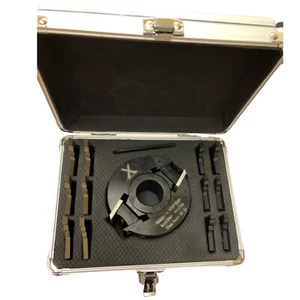40mm Wide x 120mm Dia x 30mm Spindle Moulder Cutter Block & 6 Knife Set - Picture 1 of 13