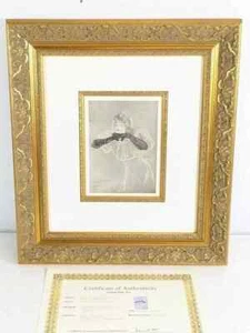 Yvette Guilbert Engraving 1926 Henri de Toulouse-Lautrec Edition of 175 Framed - Picture 1 of 3