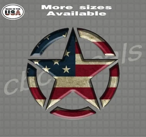 Calcomanía 3D Military Star bandera estadounidense Calcomanía ejército pegatina patriótica (impresa) - Imagen 1 de 1